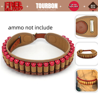 Tourbon 12Gauge Cartridges Belt Shotgun Ammo Holder Hunting Shooting Bandoliers