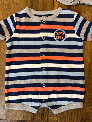 Carters Baby Boy Rompers Months Summer Clothes Lot Outfits Shorts Sloth  Dog