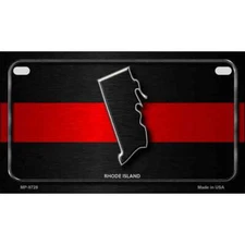 Rhode Island Thin Red Line Novelty Motorcycle License Plate Tag MP-9728