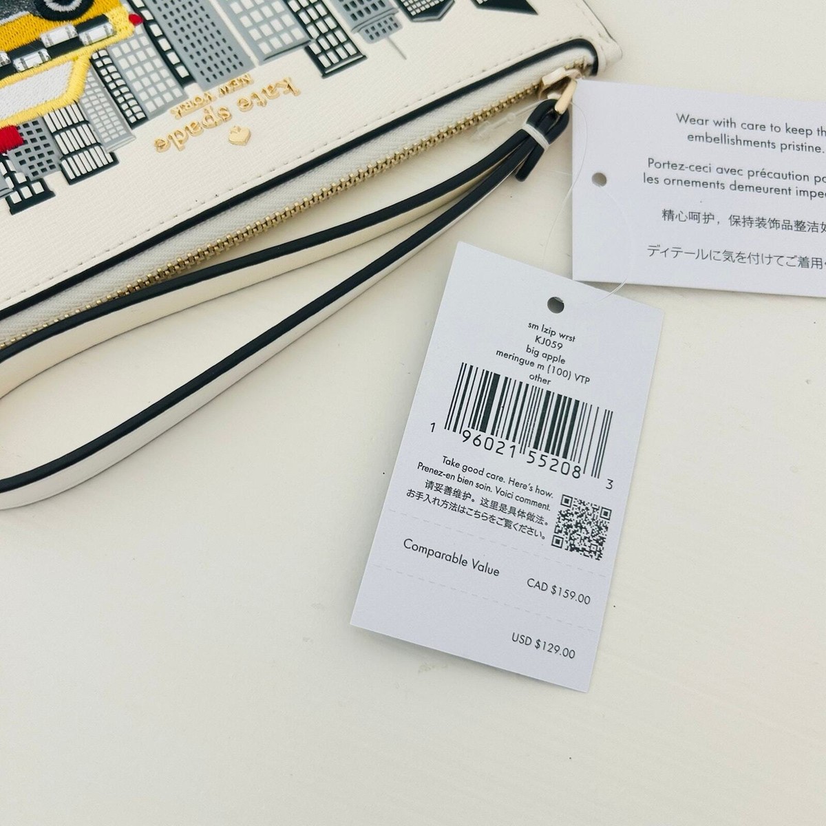Kate Spade NYC Big Apple Small L-zip Wristlet | eBay