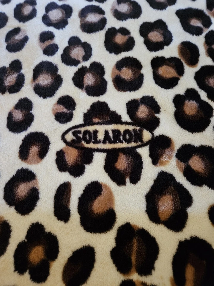 Manta Solaron Gruesa Ultra Fina Poliéster Visón Felpa Leopardo Peso Pesado Foto 4 de 4