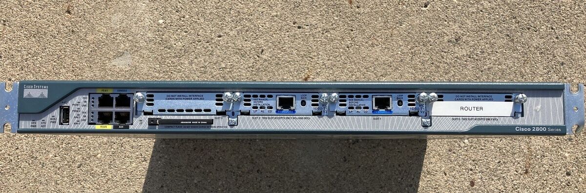 CISCO Systems 2801 Router CISCO2801 with 2 T1 DSU/CSU WIC CISCO Systems 2801 Router CISCO2801 with 2 T1 DSU/CSU WIC