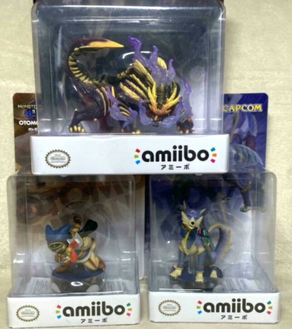 Monster Hunter Rise Amiibo Palamute Magnamalo Palico 3 types Set