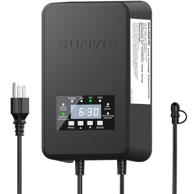 120w Low Voltage Transformer Outdoor Landscape Lighting Transformer With Timer A