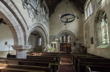 Photo 12x8 Interior St Mary's church Syston Looking east up the nave. Note c2015