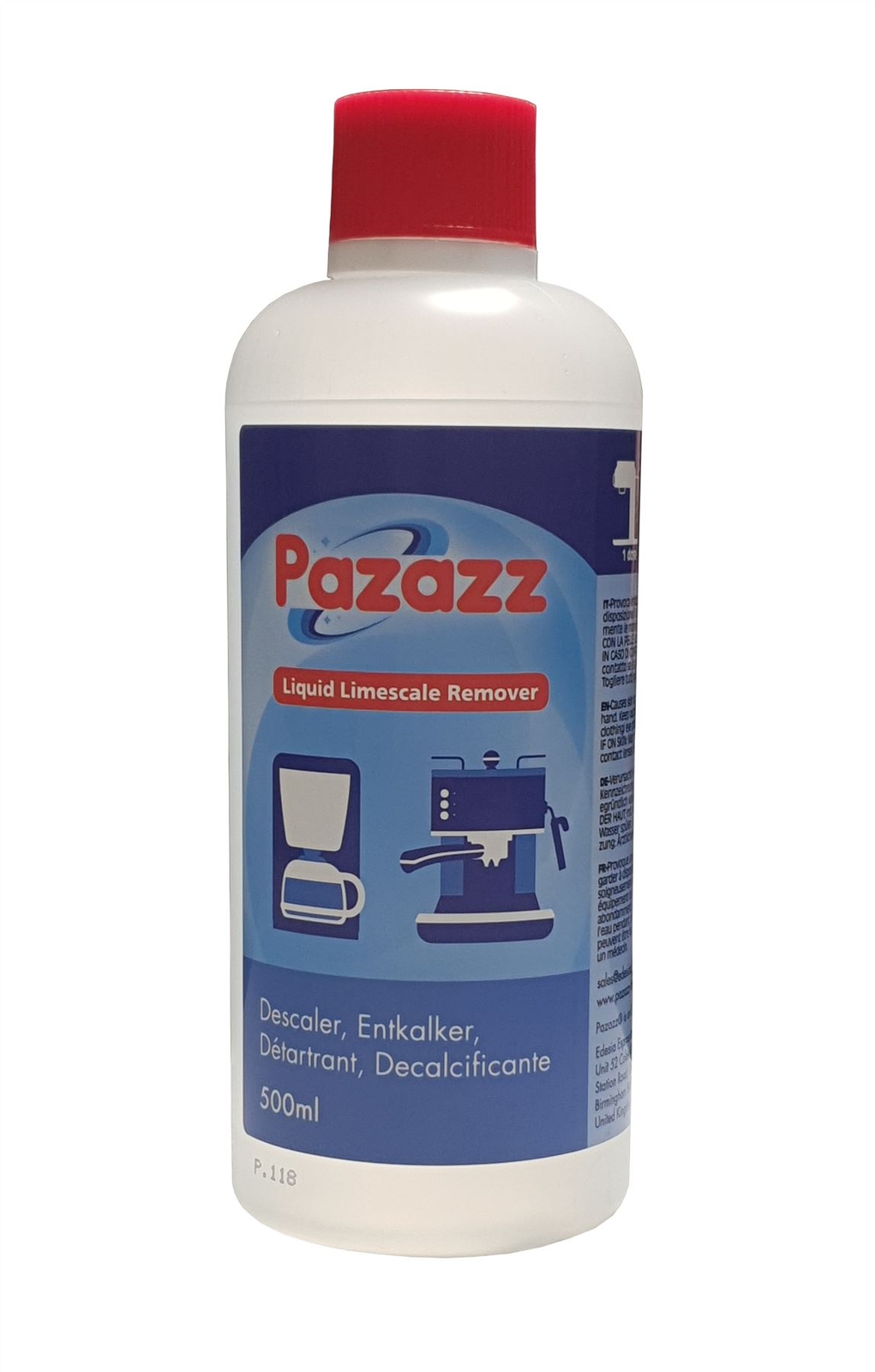PAZAZZ Limescale Remover Descaler Descaling Powder For Espre