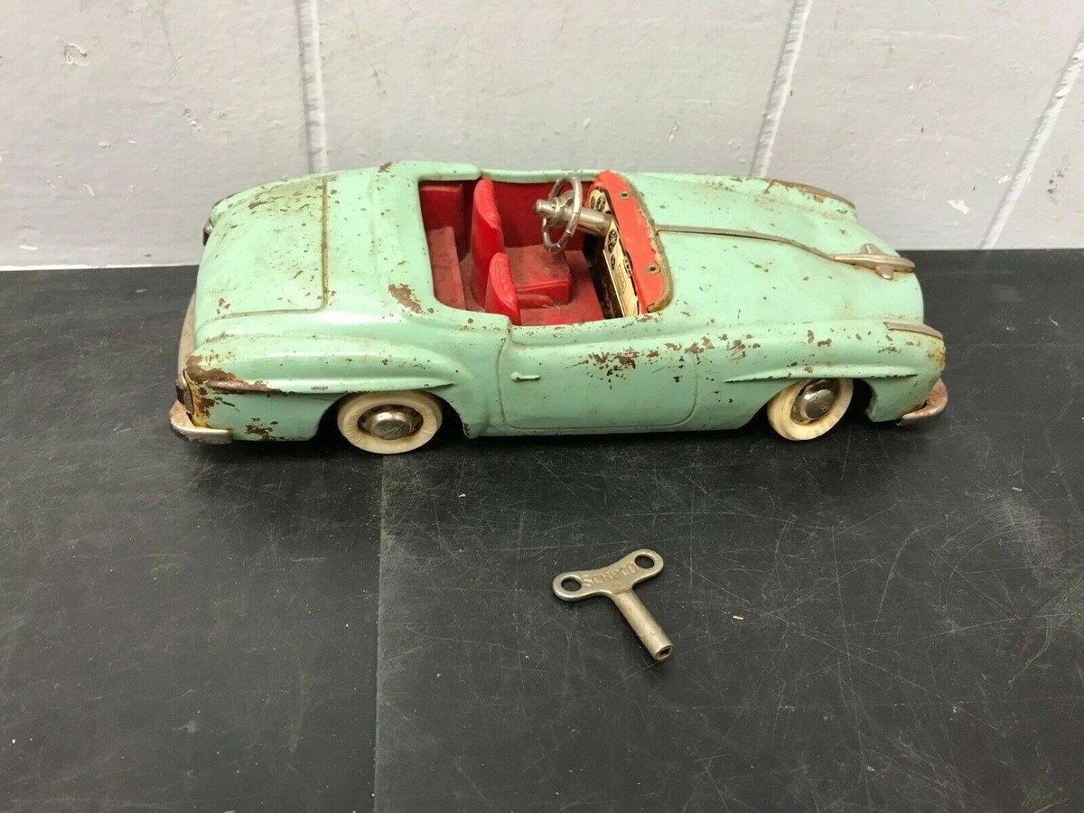 Vintage Schuco Rollyvox 1080 Western Germany 190sl Mercedes Tin