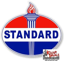 8" EARLY style STANDARD TORCH GAS PUMP OIL TANK DECAL 