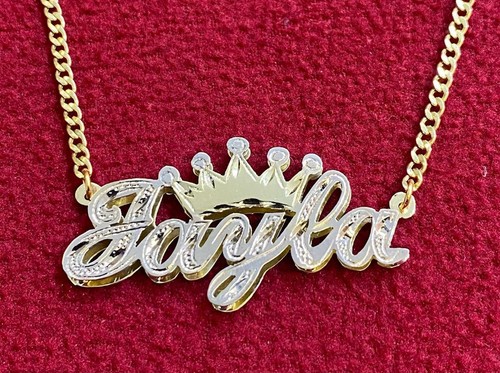 14k Gold Overlay Personalized 3D Name 