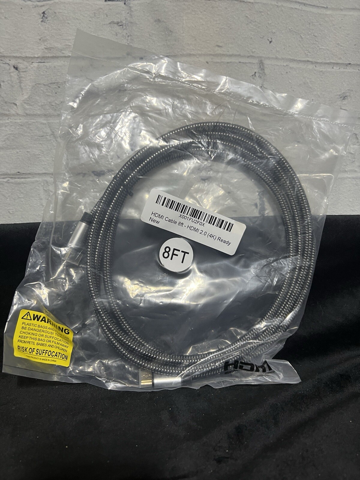 8ft HDMI 2.0 Cable 4K Ultra HD High Speed New in Package-image