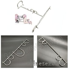 Stainless Steel Leg Spreader Bar Bondage Torture Rack Handcuffs Ankle Cuffs