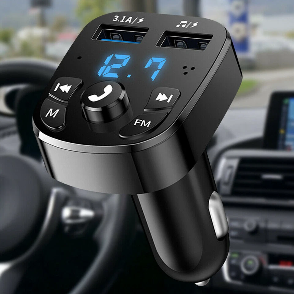 Bluetooth FM Transmitter Auto MP3 Player 2X USB Stick KFZ AUX Zigarettenanzünder - Bild 4 von 4