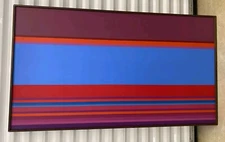 Abstract oil Painting 29"X51" 1970 Jerrold Schoenblum NYC Artist 666