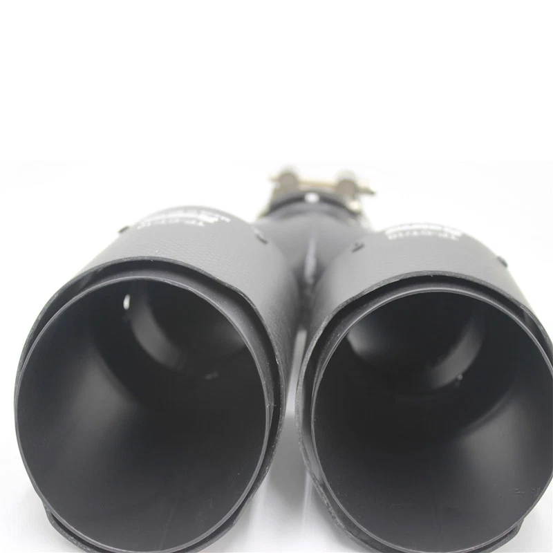 Pair Fit for Akrapo--- Real Carbon Fiber 2.5" ID Car Exhaust Tip Dual Pipes End - Image 3 of 4