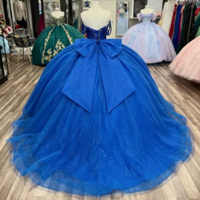 Big Bow for Quinceanera Dresss with Pin Sparkly Sweet 15 16 Dress Accessories