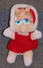 Vintage 1987 Jim Henson Muppet Babies Baby Miss Piggy Stuffed Plush Toy