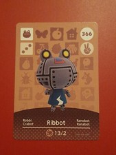 RIBBOT ANIMAL CROSSING AMIIBO SERIES 4 CARD #366 TRACKED AU POST geniuine