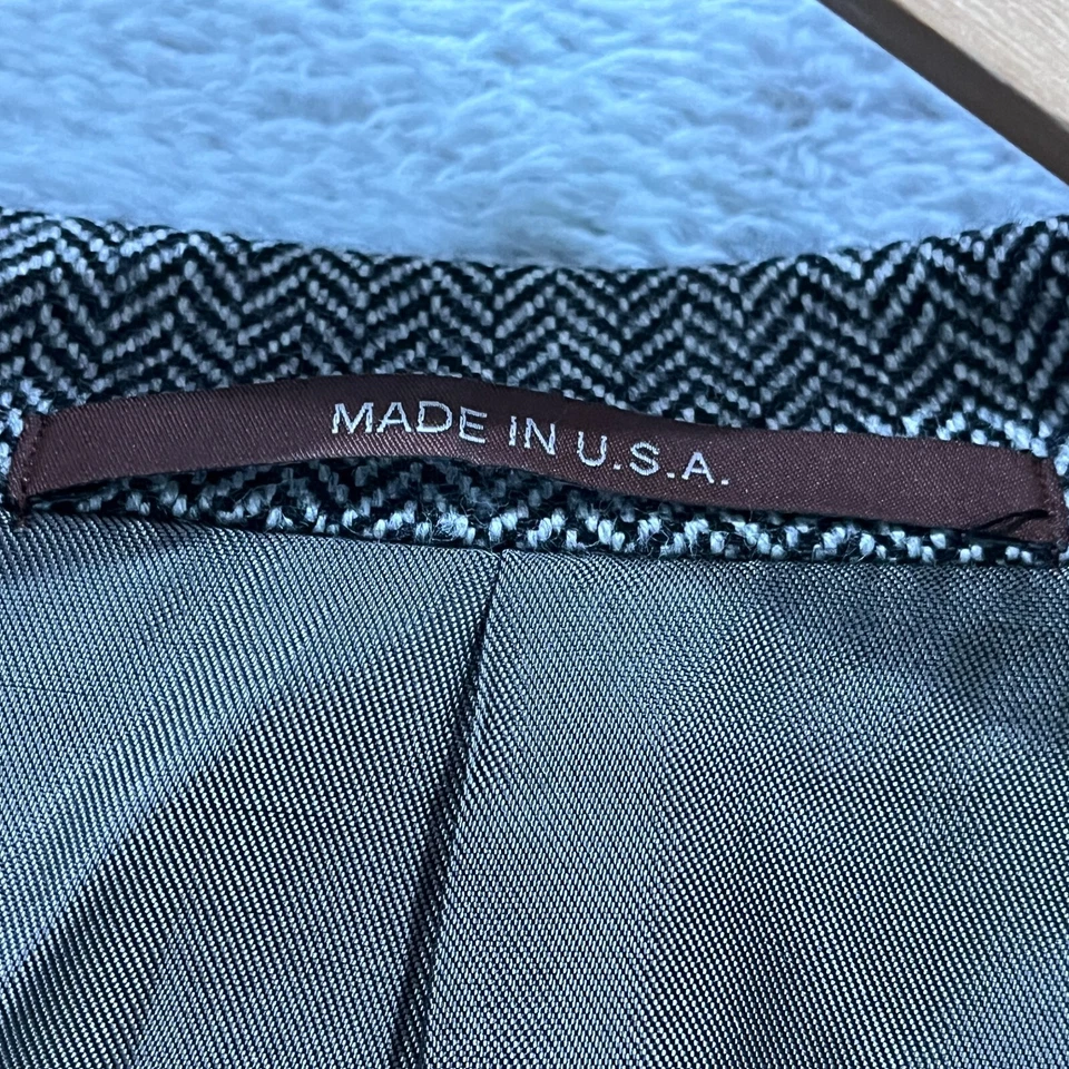 VTG Hickey Freeman Jacket Men 42L 100% Worsted Wool Coat Blazer $998 USA Made - Image 4 of 4