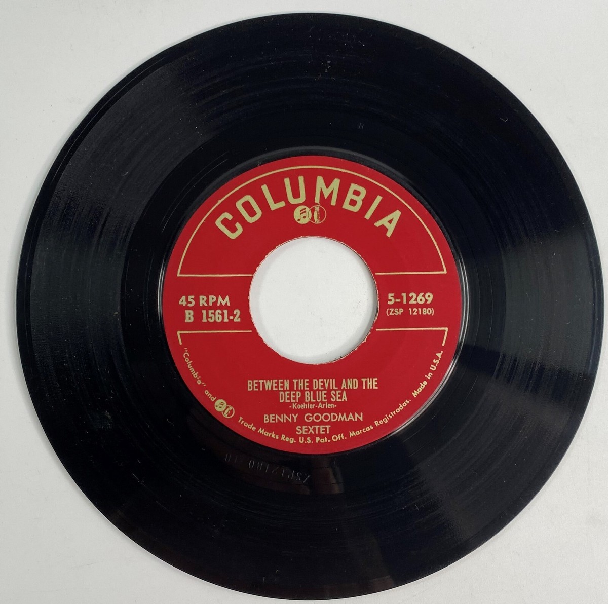 Benny Goodman Sextet Undecided Vinyl 45 (1952 Columbia 1561) EX