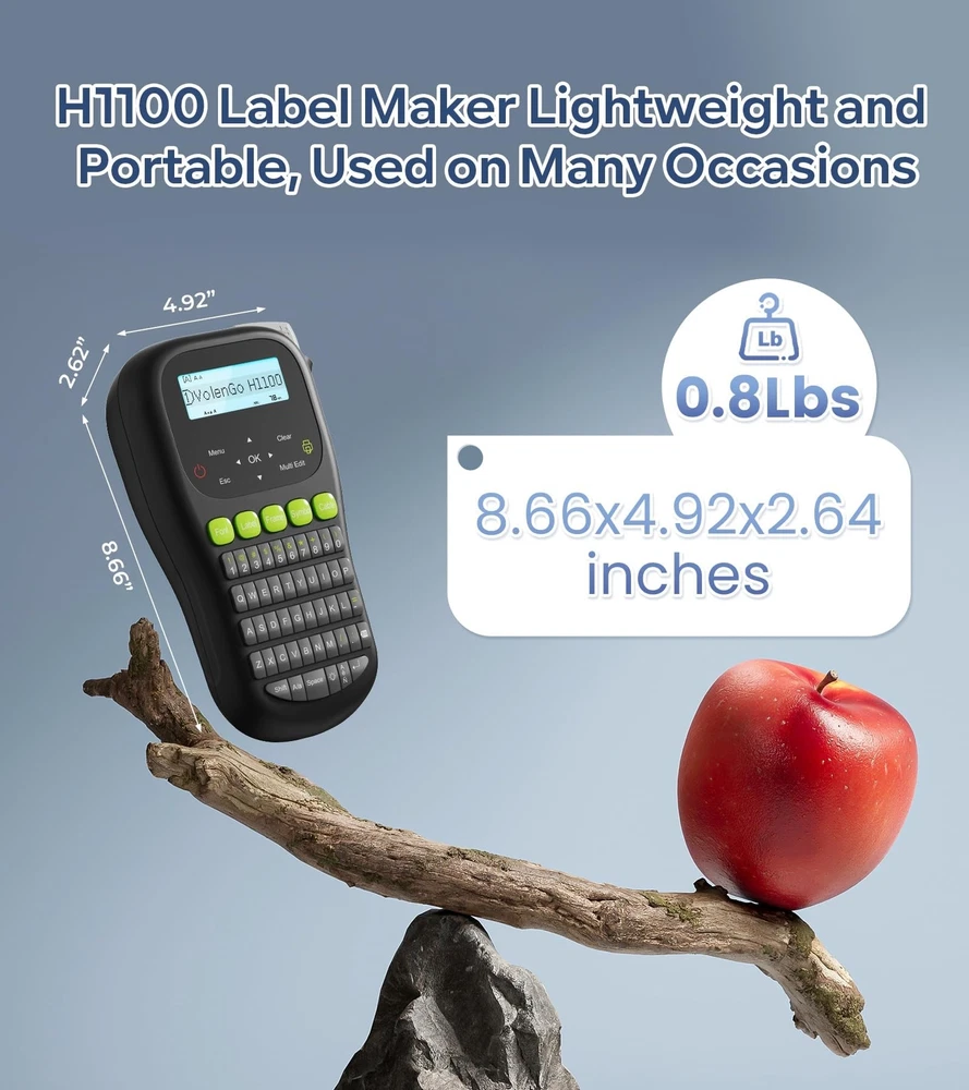 Portable PTouch Label Maker with Waterproof Tape for Home & Office Organization