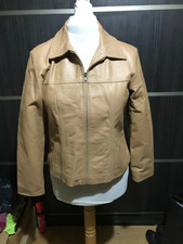 Vintage Real Leather Jacket From Together - Size 14 - Caramel
