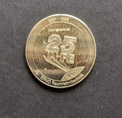 Germany ESA European Space Agency Coin 25 Jahre ERNO Raumfahrttechnik 1986 