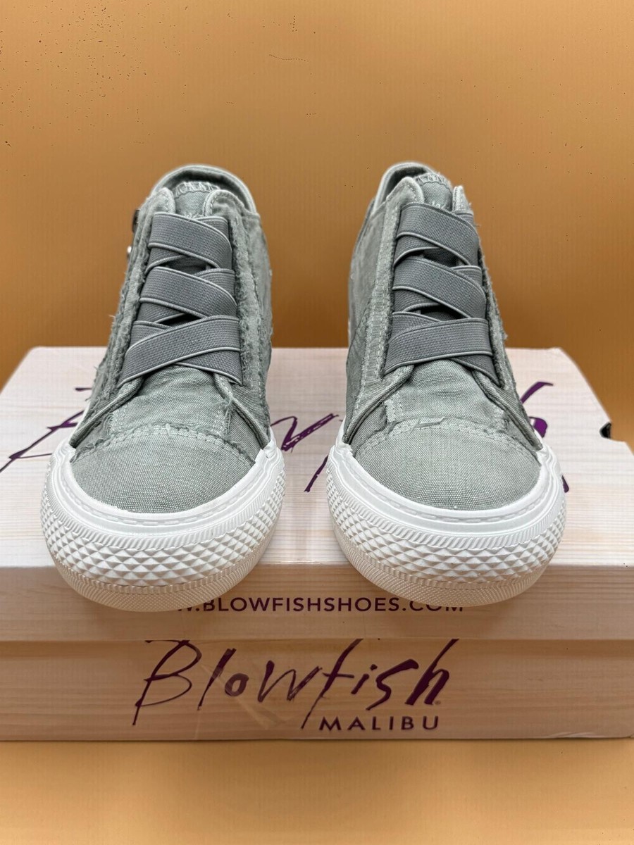 Blowfish Malibu Women Mamba Sneaker Sweet Gray Color Washed Canvas US Size