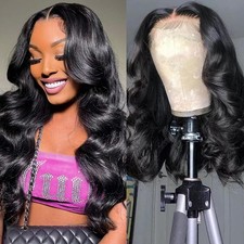 KTOOYKE 13x6 Body Wave Full Lace Front Wigs Human Hair Pre Plucked 18 Inch 180 D