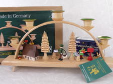 NIB COLLECTIBLE Richard Glasser WOODEN CHRISTMAS POSTMAN CANDLE ARCH Germany