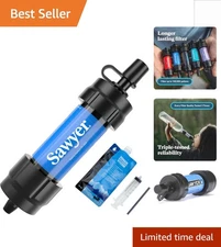 0.1 Micron Mini Water Filter: 100% Microplastics Removal for Travel & Adventures
