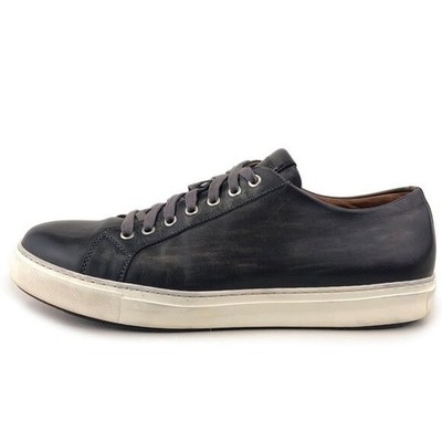 Magnanni Brando Lo Black Distressed Leather Sneakers Mens Size 12M Dress Shoes