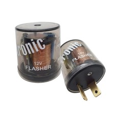 GKmow 2 PCS Car 2 Pin Flasher, 20A 12V Transparent Round Shell