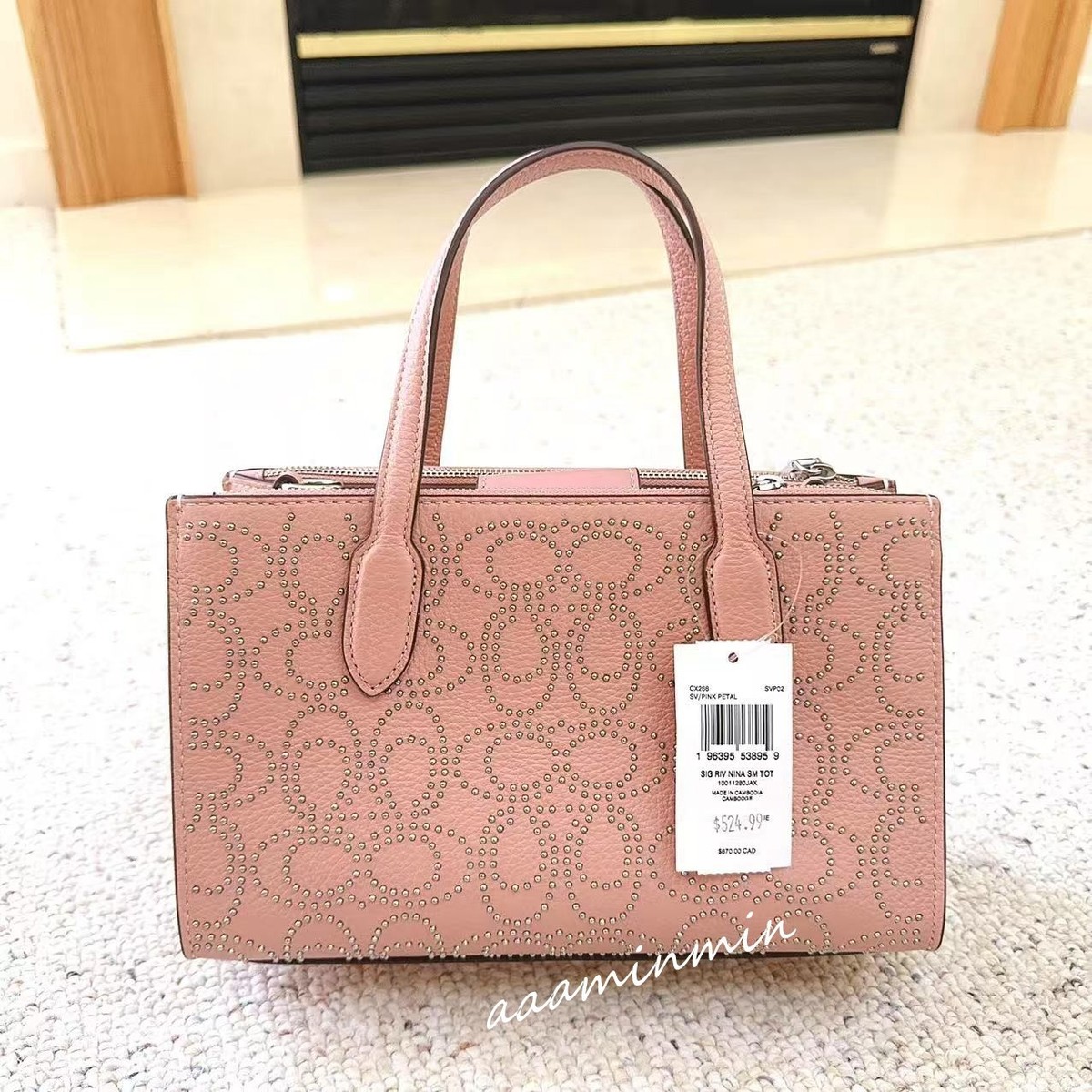 NWT Coach Nina Small Tote Bag With Signature Rivets CX266 | eBay