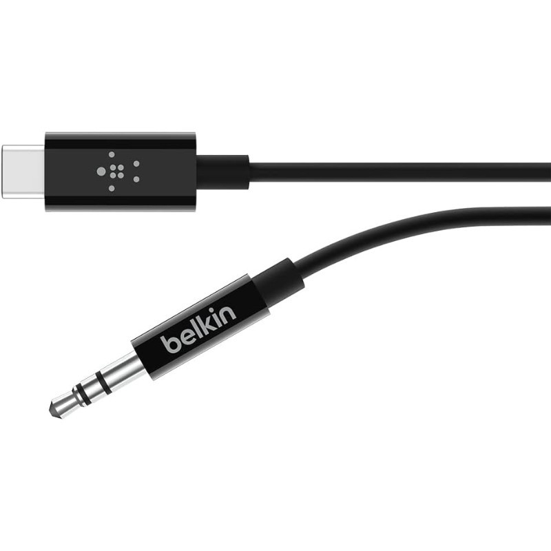 Belkin USB-C to 3.5mm Audio Cable Headphone Jack Adapter Aux Lead Black