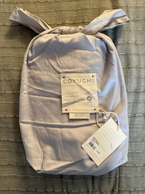 Coyuchi 300 TC Organic Cotton Sateen Queen (FlatSheet only) Pale Gray