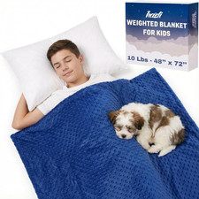 Super Soft Weighted Blanket for Kids with Removable Cover - 10 Lbs 48'' X 72'' C