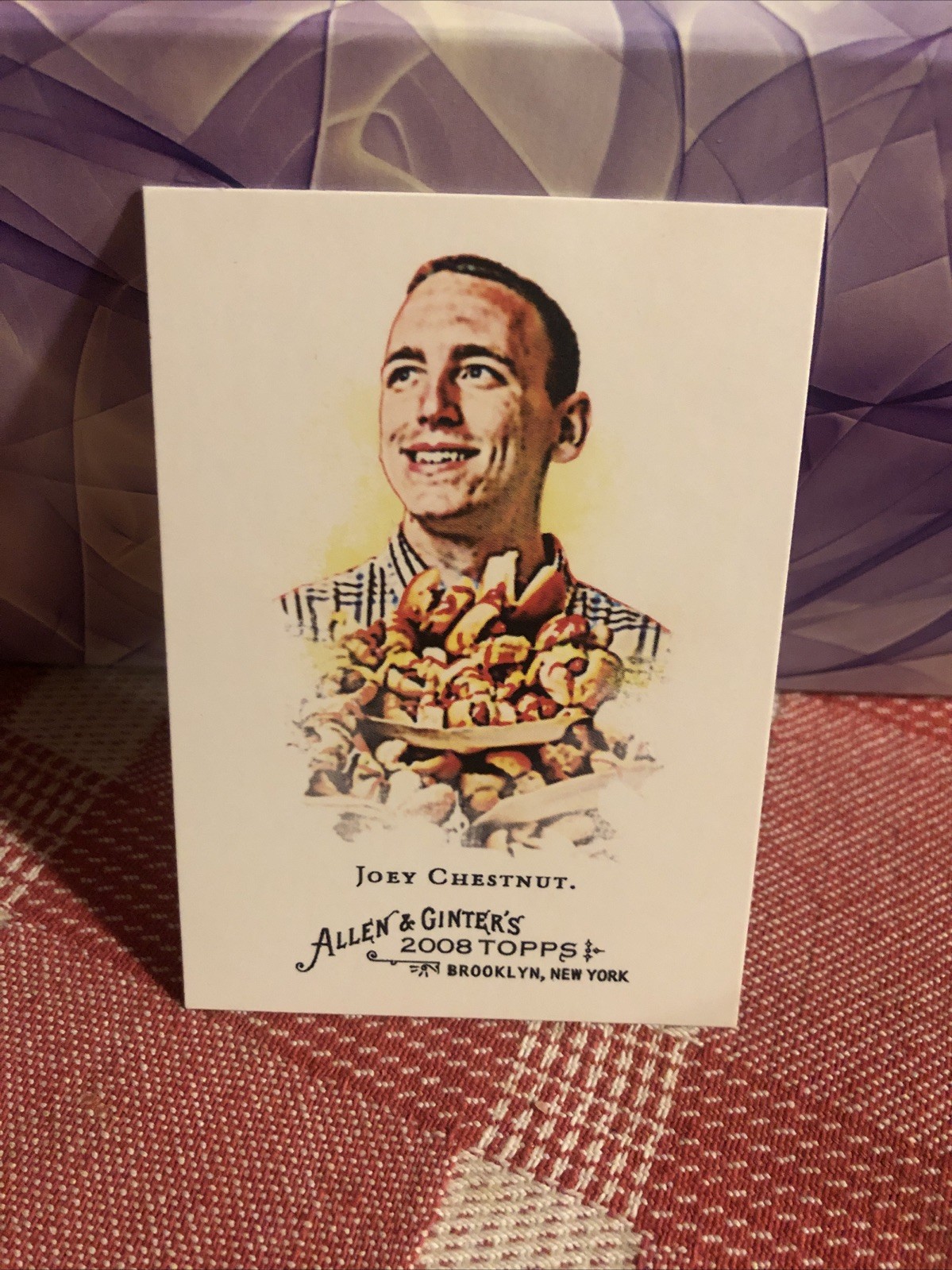 2008 Allen Ginter #109 Joey Chestnut Nathan's Hot Dog Eating Champ.
