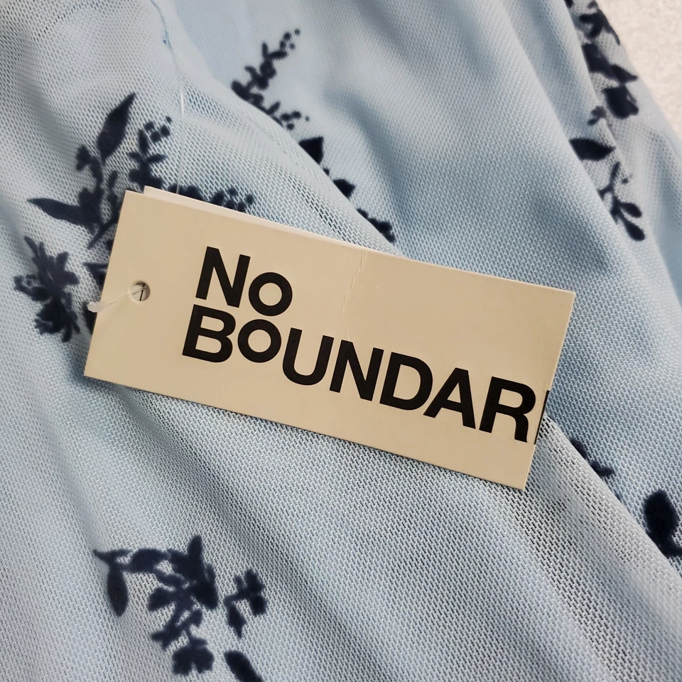 No Boundaries Womens Velvet Burnout Fairy Skirt Size L Blue Soft Girl Event - Image 4 of 4