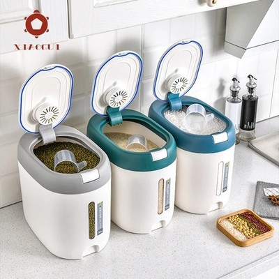 XIAOGUI 5KG/10KG Reisspender Küche Lebensmittel Aufbewahrung Behälter Müsli Getreide Box