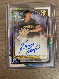 2024 Bowman Chrome Kannon Kemp Auto Speckle Refractor 1st Prospect #110/299