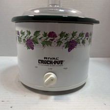 RIVAL CROCK POT 3355 GRAPE VINES & TRELLIS CL...
