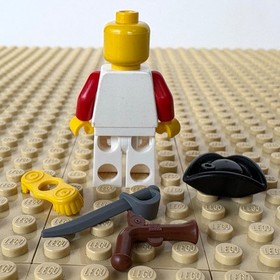 LEGO Pirates 1: Imperial Guard Officer, MUSKET, pi065, 6271, FLAGSHIP, 1992, RED