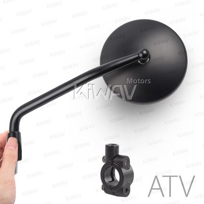 Motorrad Rückspiegel Eclipse schwarz Paar mit schwarz Klammern für 22mm Lenker