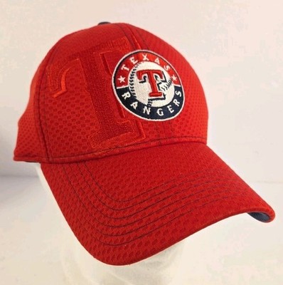 Texas Rangers Baseball Hat Cap Fitted Size Med / Lg Red, Genuine Merch. New Era