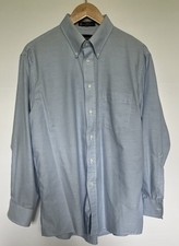 The Arrow Company Wrinkle Free Button Down blue Shirt 16 1/2 32/33 USA