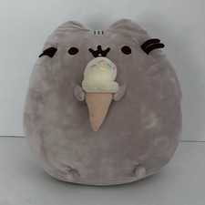 GUND Pusheen Plush Cat Stuffed Animal with Ice Cream Cone 048872 2018