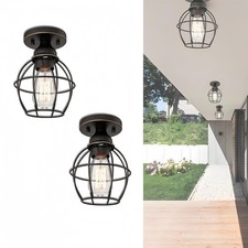 Oil Rubbed Bronze Semi Flush Mount Ceiling Light Fixture, E26 Medium Base MAX...