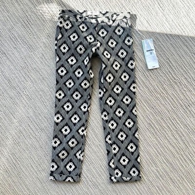 MONOCROM FLAT Unique Ikat Cuff Trim Pant Sz 27 NWT