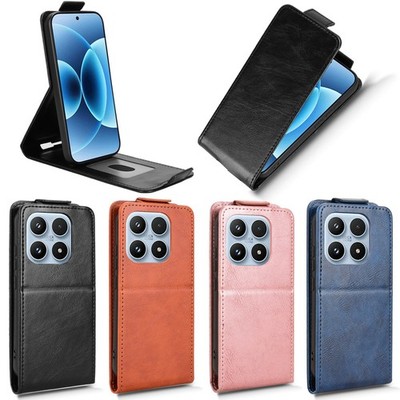 For XiaoMi 17, Luxury Vertical Up-Down Leather Wallet Stand Card Slot Case Cover