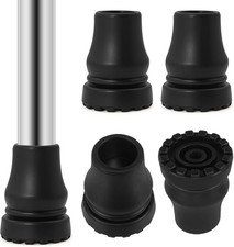 4PCS 7/8 Inch Rubber Cane Tips Anti Slip Heavy Duty Walking Stick Ends
